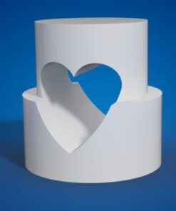 Tiered Heart cut out