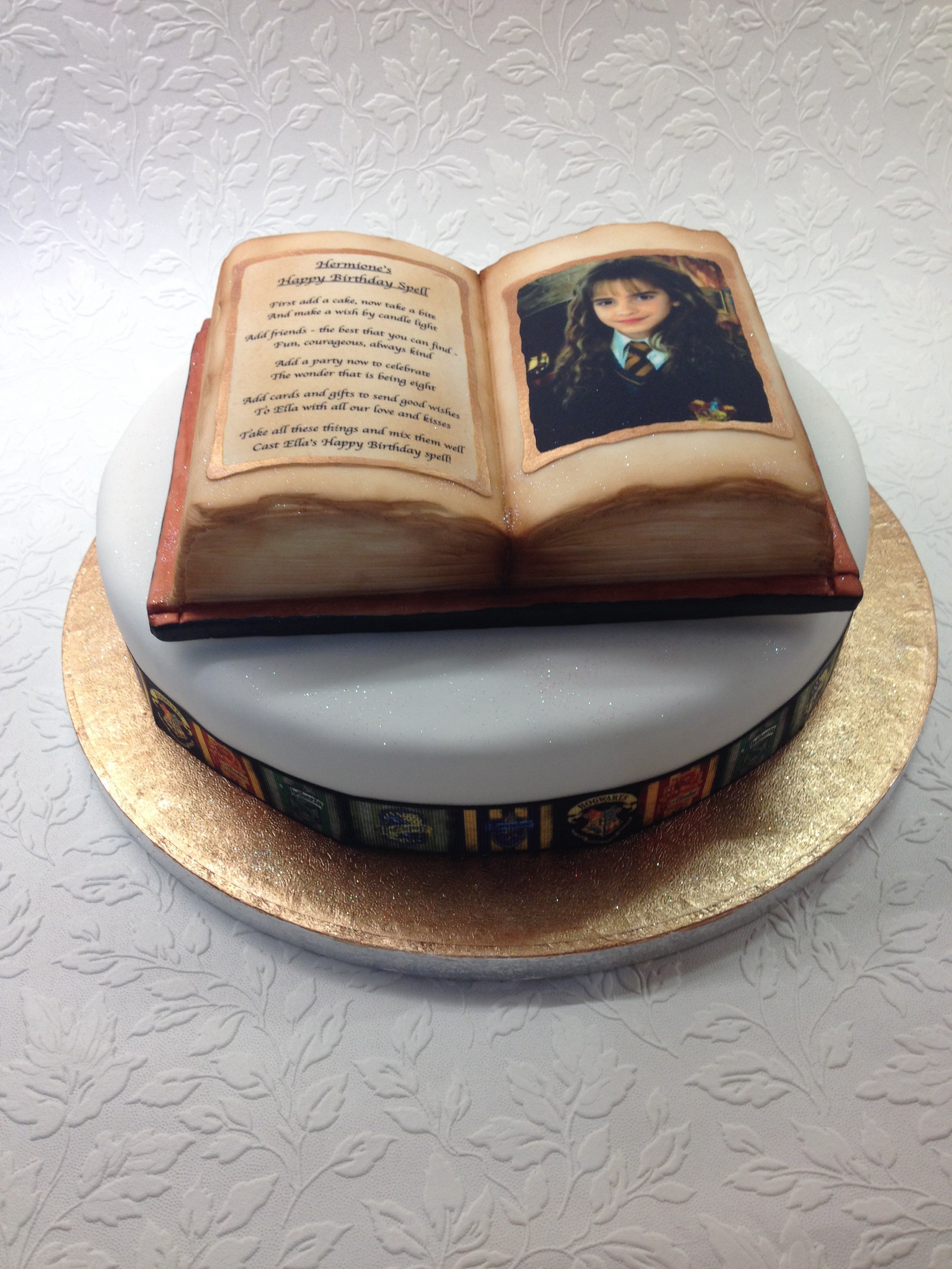 decorated book cake